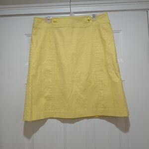 Talbots Classic Yellow Lined Skirt Size 14
